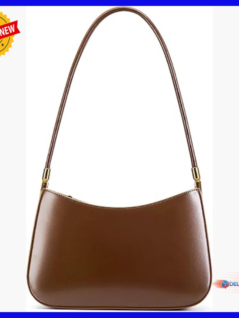 Genuine Leather Shoulder Bag Hobo Satchel Tote With Zipper Medium